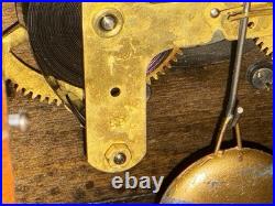 Antique Seth Thomas Tambour Mantel Clock Serviced Runs Chimes Key Wind USA