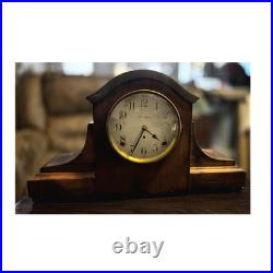 Antique Seth Thomas Tambour Mantel Clock Working & Keeps Time
