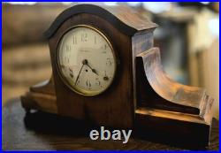 Antique Seth Thomas Tambour Mantel Clock Working & Keeps Time