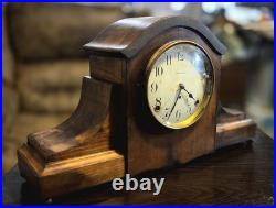 Antique Seth Thomas Tambour Mantel Clock Working & Keeps Time