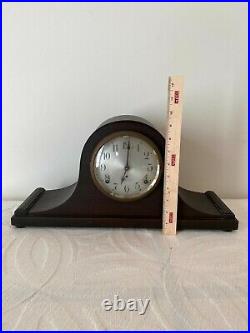 Antique Seth Thomas Tambour Mantel Gong Chime 8 Day Clock with Key Working