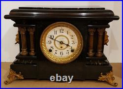 Antique Seth Thomas Texel Adamantine Mantel Clock 8-Day, Time/Strike