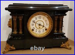 Antique Seth Thomas Texel Adamantine Mantel Clock 8-Day, Time/Strike