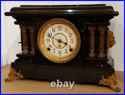Antique Seth Thomas Texel Adamantine Mantel Clock 8-Day, Time/Strike