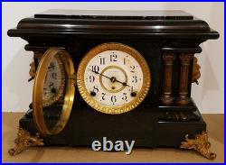 Antique Seth Thomas Texel Adamantine Mantel Clock 8-Day, Time/Strike