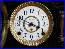 Antique Seth Thomas Texel Adamantine Mantel Clock 8-Day, Time/Strike