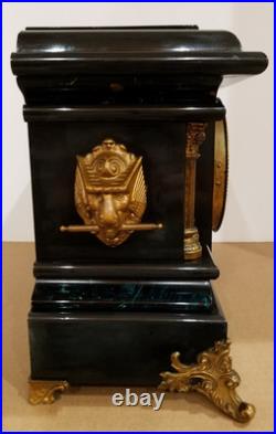 Antique Seth Thomas Texel Adamantine Mantel Clock 8-Day, Time/Strike