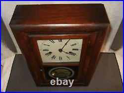 Antique Seth Thomas Thirty Hour Spring Chime Clock Pendulum Parts Key Needs Rep