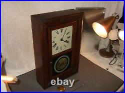 Antique Seth Thomas Thirty Hour Spring Chime Clock Pendulum Parts Key Needs Rep
