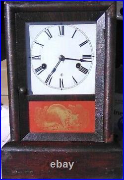 Antique Seth Thomas Thirty Hour Spring Chime Clock With Pendulum & Key Needs Rep