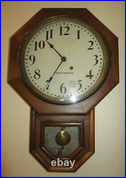 Antique Seth Thomas Time Piece Wall Regulator Clock 8-Day, Key-wind