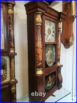 Antique Seth Thomas Triple Decker Weights Driven 8 Day Clock, Time/Strike
