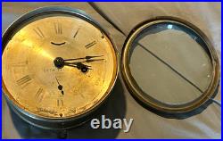 Antique Seth Thomas USA Ship Clock Quarterdeck 6 Runs with Key