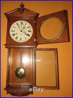Antique Seth Thomas Umbria Wall Regulator Clock 14-day