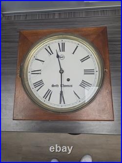 Antique Seth Thomas Wall Clock. (Crack In Glass) 15x15