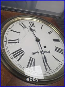 Antique Seth Thomas Wall Clock. (Crack In Glass) 15x15