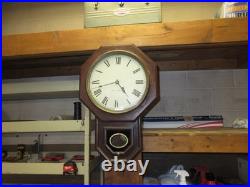 Antique Seth Thomas Wall Clock Rosewood Painted Dial Original Finish Running