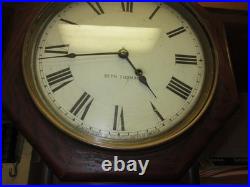 Antique Seth Thomas Wall Clock Rosewood Painted Dial Original Finish Running