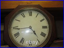 Antique Seth Thomas Wall Clock Rosewood Painted Dial Original Finish Running