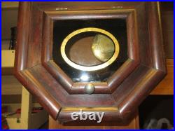 Antique Seth Thomas Wall Clock Rosewood Painted Dial Original Finish Running