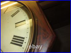 Antique Seth Thomas Wall Clock Rosewood Painted Dial Original Finish Running
