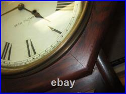 Antique Seth Thomas Wall Clock Rosewood Painted Dial Original Finish Running