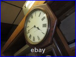 Antique Seth Thomas Wall Clock Rosewood Painted Dial Original Finish Running