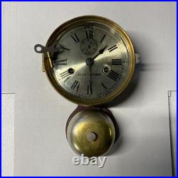 Antique Seth Thomas Wall Clock With Bell For Locomotives