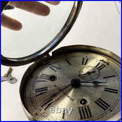 Antique Seth Thomas Wall Clock With Bell For Locomotives