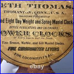 Antique Seth Thomas Wall Clock With Bell For Locomotives