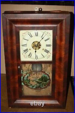 Antique Seth Thomas Wall Clock with Pendulum For Parts or Repair-Thomaston Conn