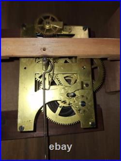 Antique Seth Thomas Wall/ Gallery Clock With Pendulum & Key Working 16 Square