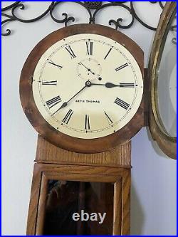 Antique Seth Thomas Wall Regulator Clock
