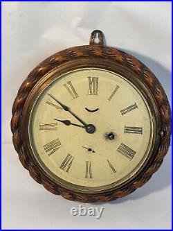 Antique Seth Thomas Wall School Ships Clock Wood Oak