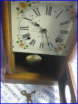 Antique Seth Thomas Watch Wall Clock WALNUT WOODEN BOX