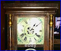 Antique Seth Thomas Weight Driven Mantel Clock Works No Key