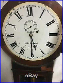 Antique Seth Thomas Weight Driven, No. 2 Regulator Wall Clock #2