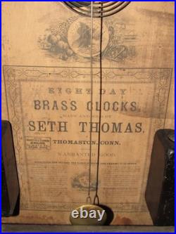 Antique Seth Thomas Weights Driven Clock 8-Day, Time/Strike