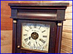 Antique Seth Thomas Weights Driven Clock THE GASOLINE CO. EST. 1940 WORKING