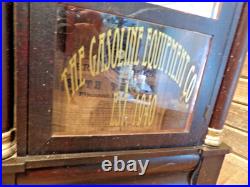 Antique Seth Thomas Weights Driven Clock THE GASOLINE CO. EST. 1940 WORKING