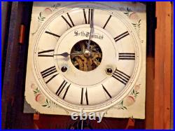 Antique Seth Thomas Weights Driven Clock THE GASOLINE CO. EST. 1940 WORKING