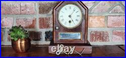 Antique Seth Thomas Wind-Up Mantel Clock Wood Case Vintage USA Antique Seth Thomas Wind-Up Mantel Clock Wood Case Vintage USA