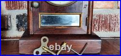 Antique Seth Thomas Wind-Up Mantel Clock Wood Case Vintage USA Antique Seth Thomas Wind-Up Mantel Clock Wood Case Vintage USA