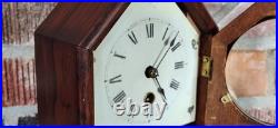 Antique Seth Thomas Wind-Up Mantel Clock Wood Case Vintage USA Antique Seth Thomas Wind-Up Mantel Clock Wood Case Vintage USA