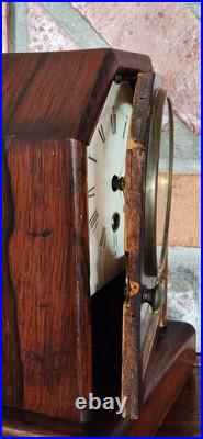 Antique Seth Thomas Wind-Up Mantel Clock Wood Case Vintage USA Antique Seth Thomas Wind-Up Mantel Clock Wood Case Vintage USA