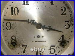 Antique Seth Thomas Wood Mantle Shelf Clock Cymbal #8 Vintage-WORKS & STOPS