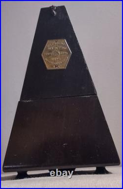 Antique Seth Thomas Wood Wind Up Metronome De Maelzel, Working Condition
