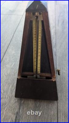 Antique Seth Thomas Wood Wind Up Metronome De Maelzel, Working Condition