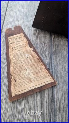 Antique Seth Thomas Wood Wind Up Metronome De Maelzel, Working Condition