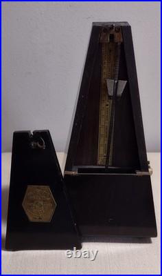 Antique Seth Thomas Wood Wind Up Metronome De Maelzel, Working Condition